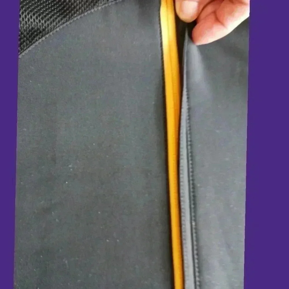 Annika cutter & Buck  lightweight full zip blk/ yellow size S